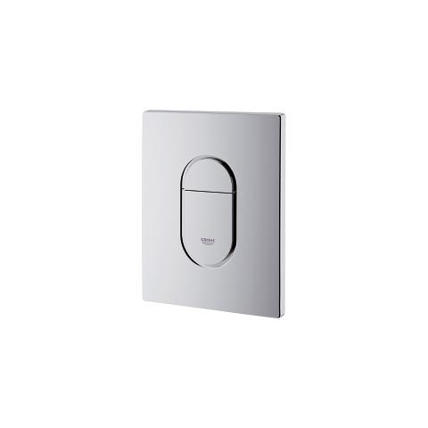 Grohe 38844000 Arena Cosmopolitan Piastra di Azionamento WC, Doppio Scarico, Cromo in ABS, Installazione Verticale/Orizzontale