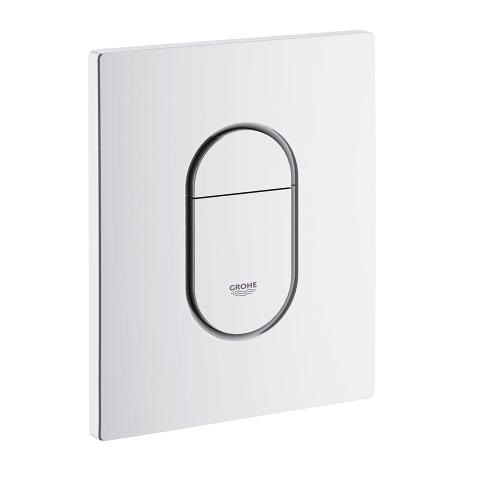 Grohe 38844SH0 Piastra di Azionamento WC Bianco - Doppio Scarico, Installazione Verticale, EcoJoy