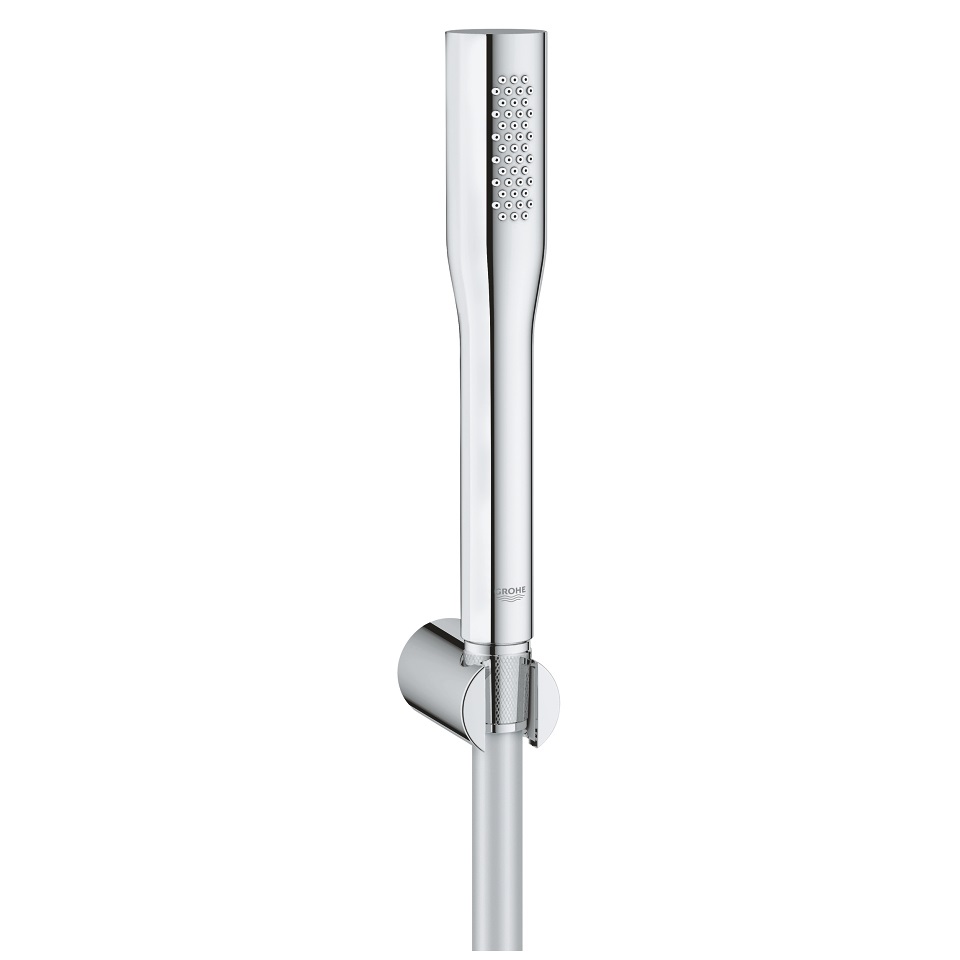 Grohe Euphoria Cosmopolitan Stick Set Doccia Completo Cromo - Monogetto, Supporto a Parete Fisso, Flessibile 1750 mm, EcoJoy