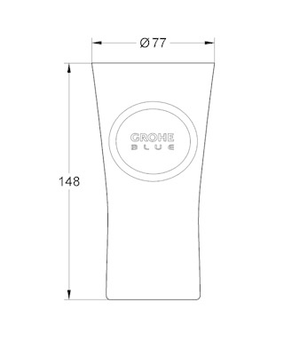 GROHE Blue Bicchieri in Cristallo - Set da 6 Pezzi da 250 ml, Lavabili in Lavastoviglie