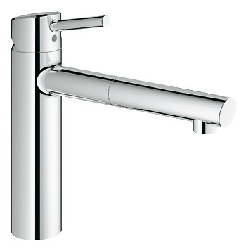 GROHE Concetto Miscelatore Monocomando per Cucina Cromo 31129001 con Bocca Estraibile e Rotazione di 100°