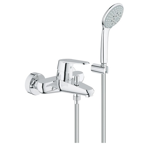 GROHE Eurodisc Cosmopolitan Miscelatore Monocomando Vasca con Dotazione Doccia, Cromo, Euphoria 110 con 3 Tipi di Getto