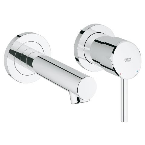 GROHE Concetto 19575001 Miscelatore Monocomando per Lavabo a Parete, Cromo con Aeratore e Superficie Cromata Resistente