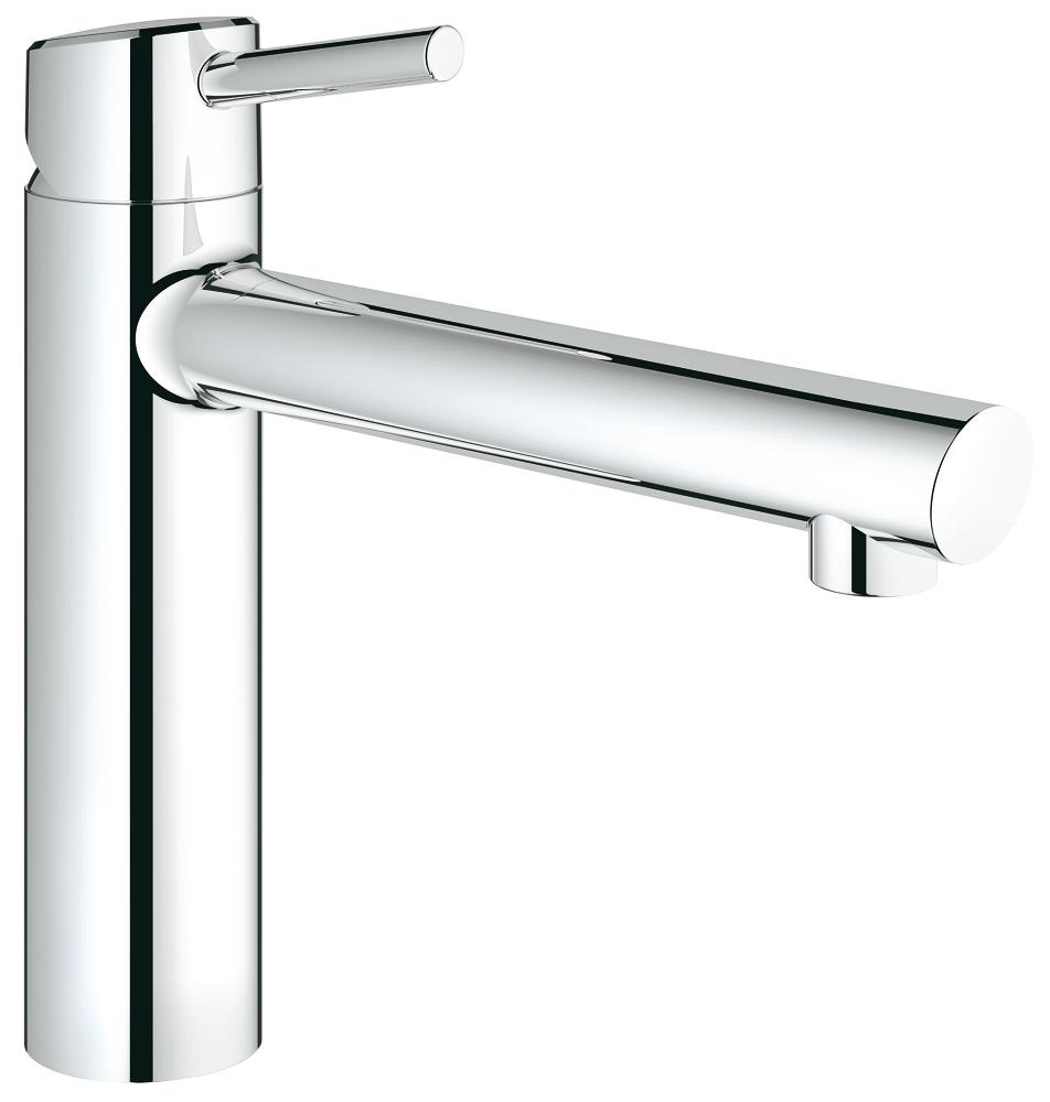 GROHE Concetto Miscelatore Monocomando per Lavello Sotto Finestra Cromo - Bocca Media Orientabile, Cartuccia Ceramica Grohe SilkMove