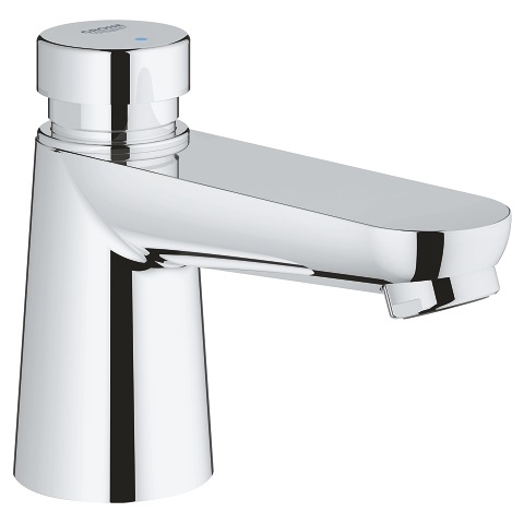 GROHE Euroeco Cosmopolitan T 36265000 Rubinetto per Lavabo con Autochiusura a Tempo, Cromo - Risparmio Idrico e Superficie Facile da Pulire