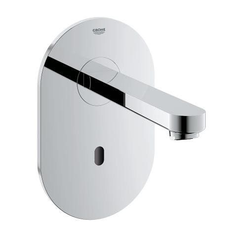 Grohe Euroeco Cosmopolitan E Rubinetto Elettronico per Lavabo con Fotocellula, Installazione a Parete, Cromo