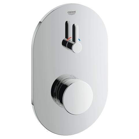 Grohe Eurosmart Cosmopolitan T Miscelatore Doccia con Autochiusura a Tempo, Cromato, 195 x 120 mm