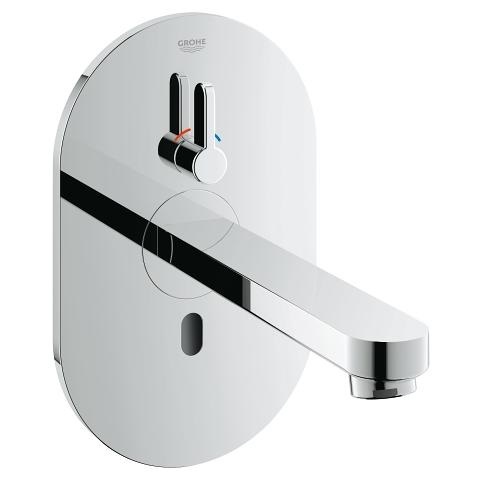 Grohe Eurosmart Cosmopolitan E 36315000 Miscelatore Elettronico per Lavabo con Comando ad Infrarossi, Limitatore di Temperatura Regolabile e 7 Programmazioni, Cromo