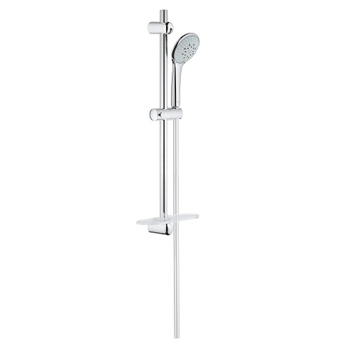 Grohe 27232001 Euphoria Set Doccia con Asta e Manopola, Diametro 110 mm, 3 Tipi di Getto, Mensola Portasapone, Cromo