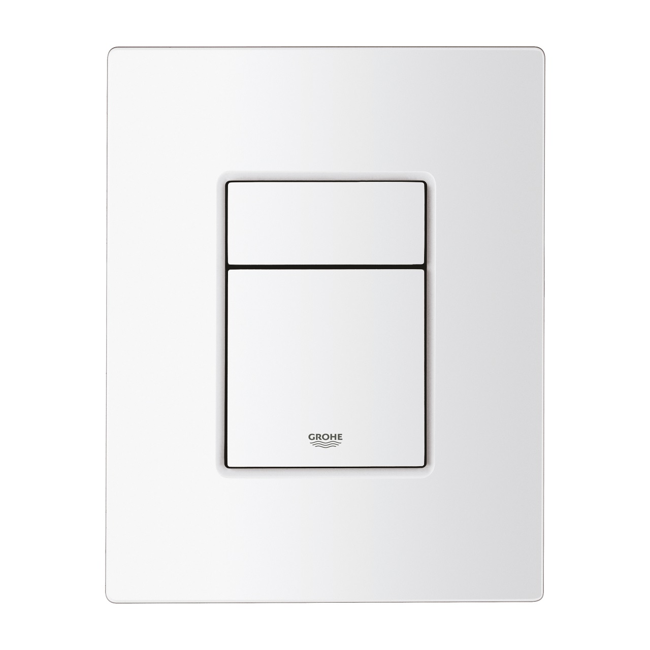 GROHE Even Piastra di Azionamento Bianco 38966SH0 - Risciacquo a 2 Quantità, Azionamento Start/Stop, Installazione Verticale e Orizzontale