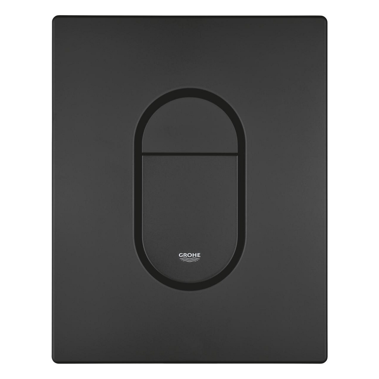 GROHE Arena Cosmopolitan Piastra d'Azionamento Nero Ultra Opaco - Modello 38844KF0, Scarico Doppio, Risparmio Acqua, Installazione Verticale