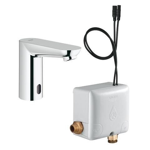GROHE Euroeco Cosmopolitan E Powerbox Rubinetto Elettronico per Lavabo Cromo con Comando ad Infrarossi e 7 Programmi