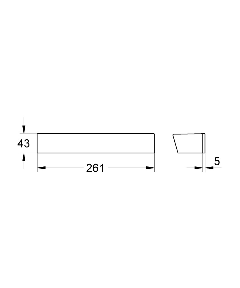 GROHE Mensola Porta Sapone Grohtherm 2000, 18608001 - Metallo Cromato, Rimovibile per Facile Pulizia