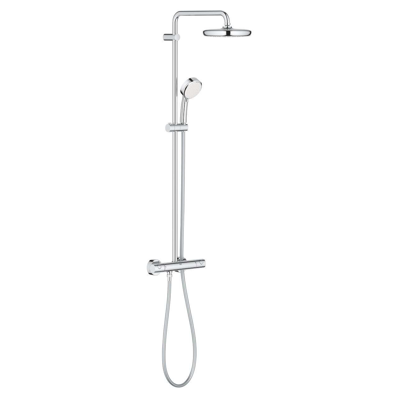 GROHE Tempesta Cosmopolitan System 210 Colonna Doccia con Miscelatore Termostatico, Soffione Rain, Finitura Cromo