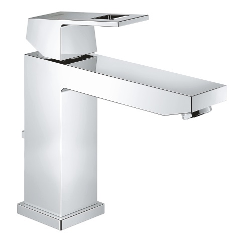 GROHE Eurocube Miscelatore Monocomando per Lavabo Taglia M Cromo - 23445000, EcoJoy, Bocca Media, Piletta Inclusa