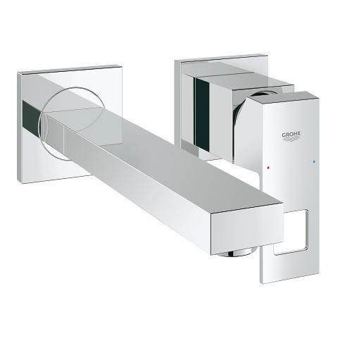 Grohe Eurocube Miscelatore Monocomando per Lavabo a Parete, Cromo, Lunghezza 231 mm, Taglia M, Ecojoy