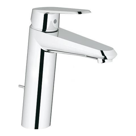 Grohe Eurodisc Cosmopolitan Miscelatore Monocomando per Lavabo con Scarico, Cromo, Taglia M, Cartuccia Ceramica Grohe SilkMove e Finitura Grohe StarLight