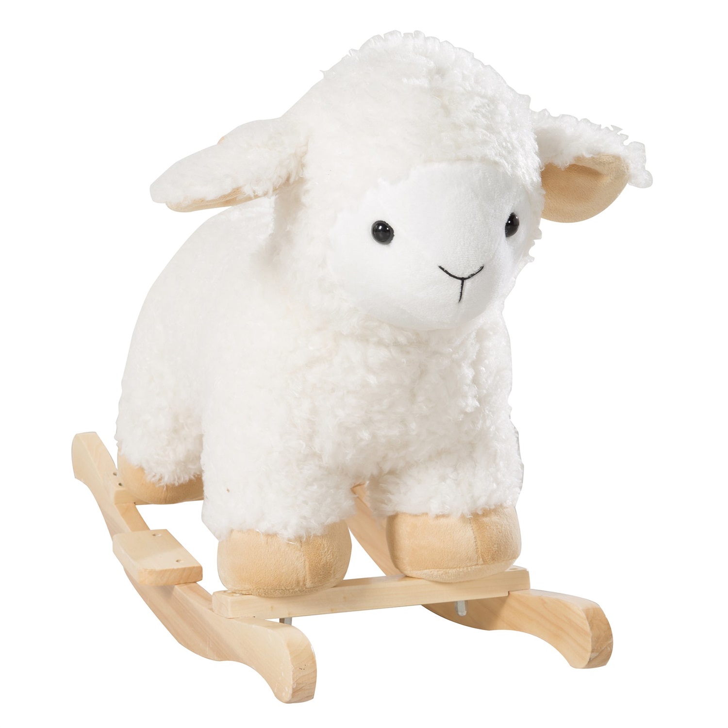 roba Pecorella a Dondolo per Bambini - Altezza Sedile 34 cm, Portata Fino a 25 kg, Design Allegro in Legno Massiccio