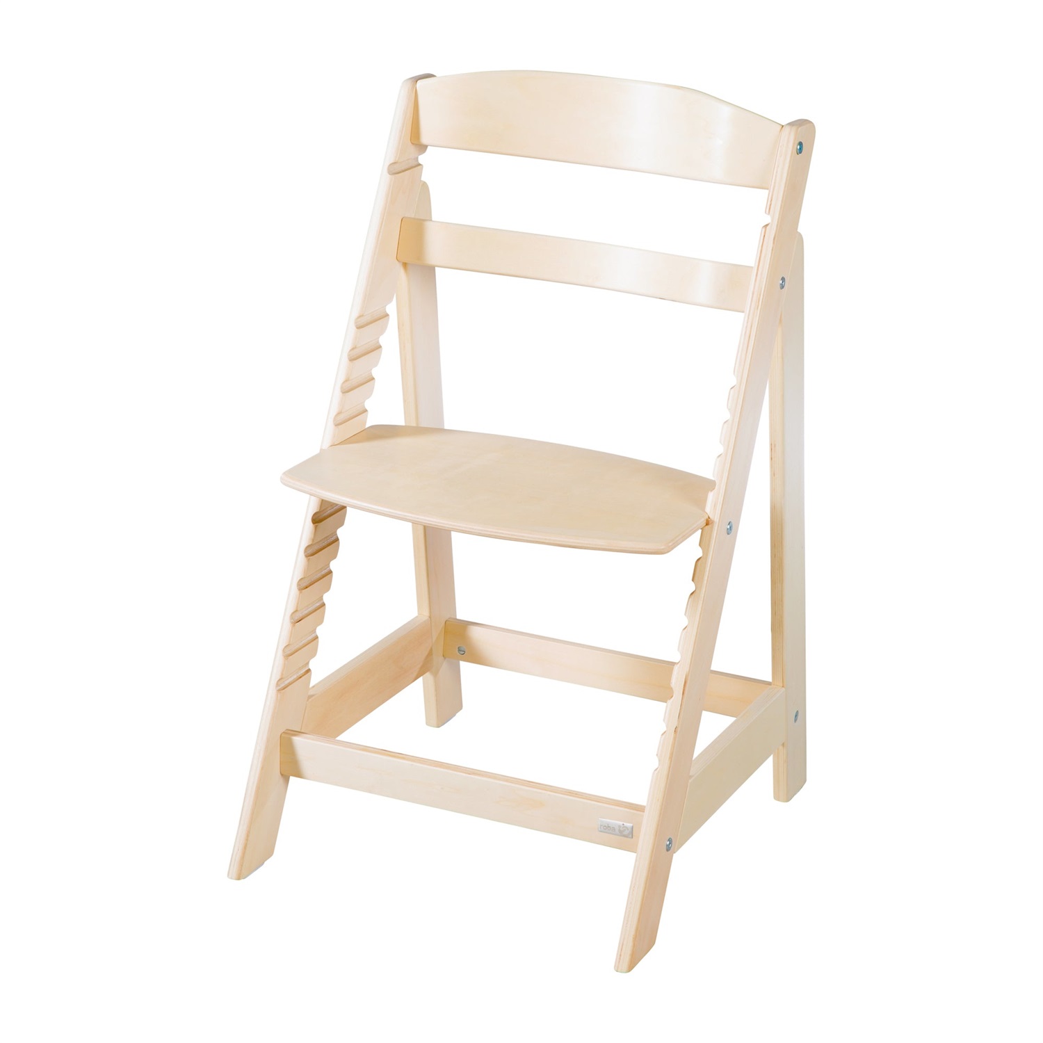 roba Seggiolone Evolutivo Sit Up Flex 2 in 1 - Altezza Regolabile, Adatto dai 6 Mesi fino a 70 kg, con Poggiapiedi, Robusto ed Ergonomico, Legno Naturale
