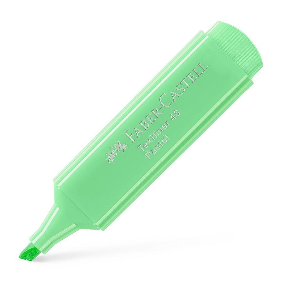 Faber-Castell Textliner 46 Evidenziatore Verde Chiaro - Punta a Scalpello, Inchiostro a Base d'Acqua, 1-5 mm