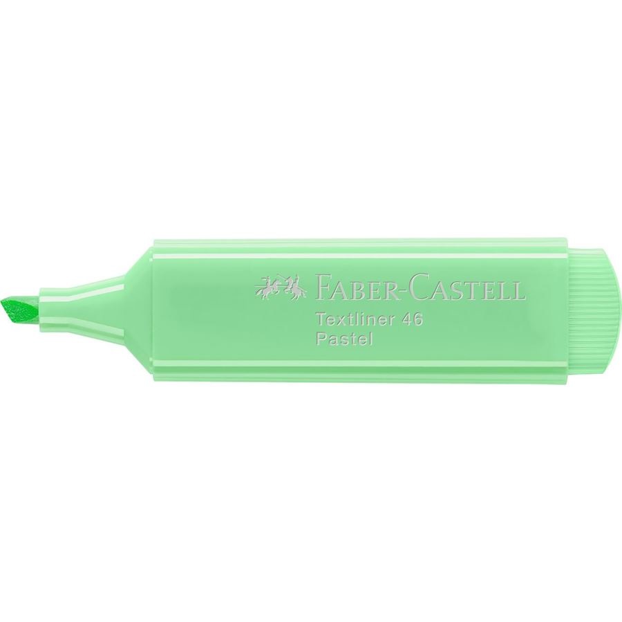 Faber-Castell Textliner 46 Evidenziatore Verde Chiaro - Punta a Scalpello, Inchiostro a Base d'Acqua, 1-5 mm