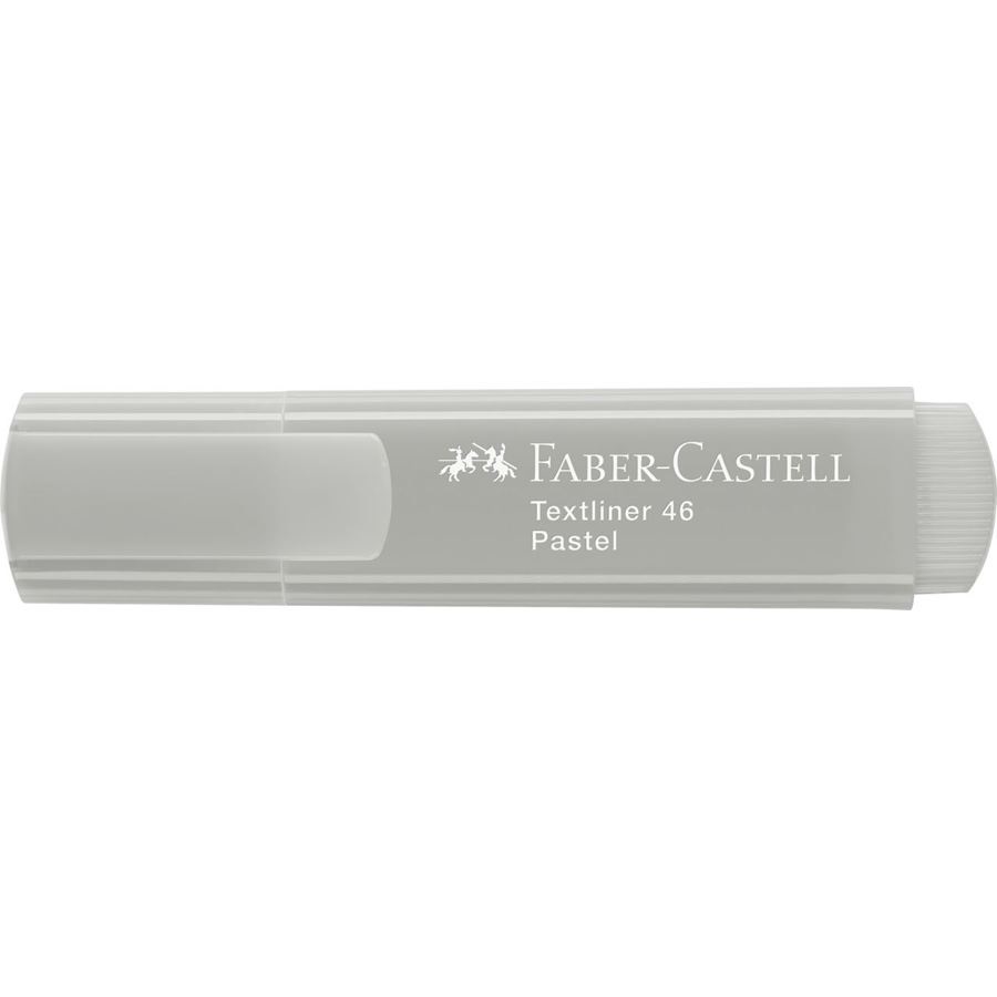 Faber-Castell Textliner 46 Evidenziatore Pastel Grigio Seta - Confezione da 10 pz con Punta Smussata