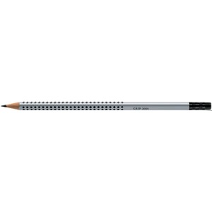 Faber-Castell GRIP 2001 Matite di Grafite B con Gommino - 12 Pezzi, Ergonomiche e Ecologiche