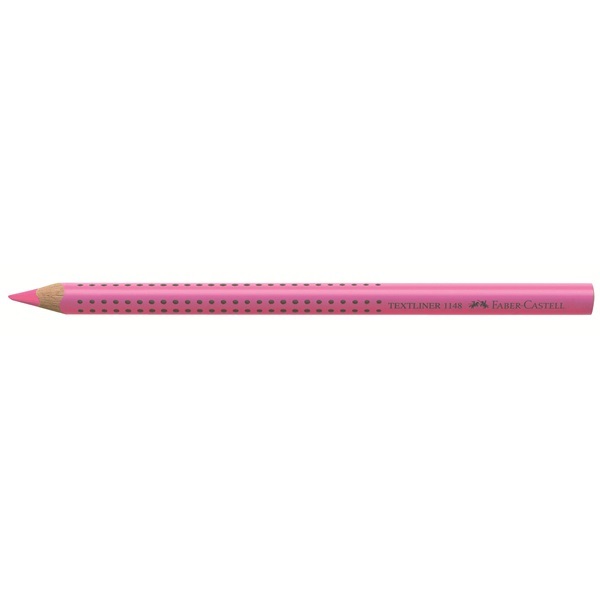 Faber-Castell Matita Evidenziatore Textliner Dry 1148 Jumbo Grip Rosa Fluo - Diametro Mina 5,4 mm