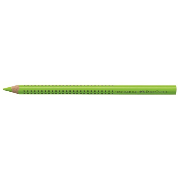 Faber-Castell Textliner Dry 1148 Matita Evidenziatore Jumbo Grip Verde Fluo - Diametro Mina 5,4 mm