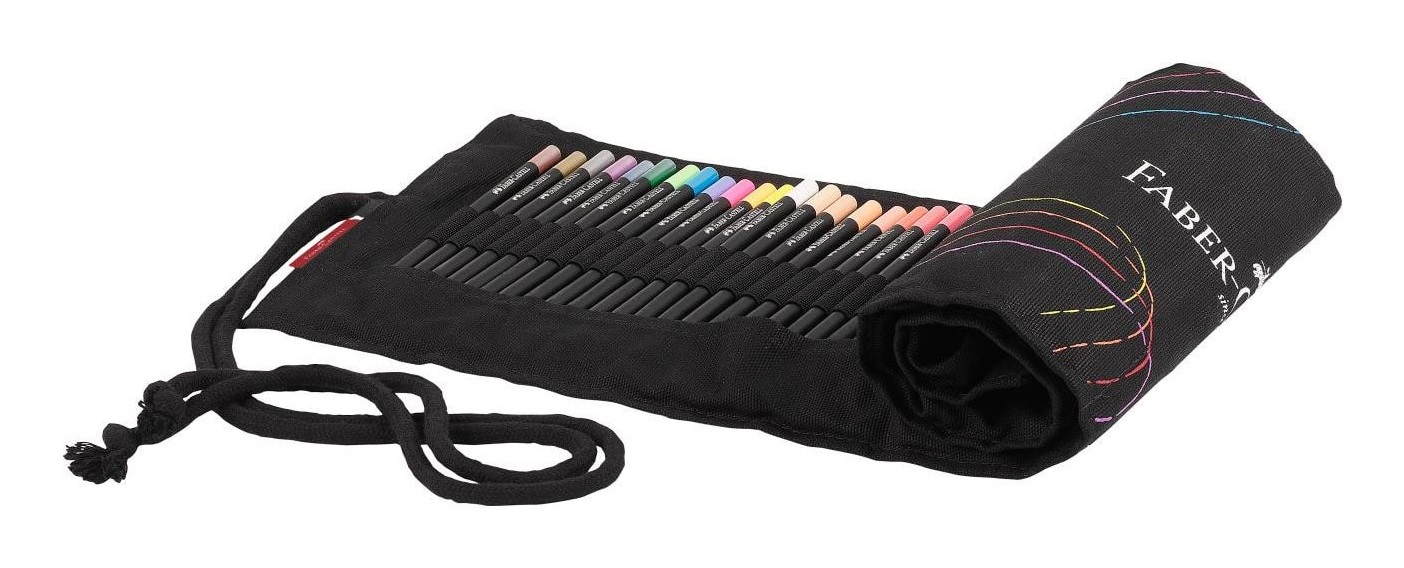 Faber-Castell 116418 Set di Matite Colorate Black Edition - 72 Pz con Colori Metallizzati e Neon, Refill SuperSoft