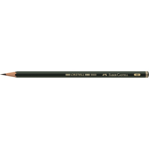 Faber-Castell Matita di grafite CASTELL 9000 4B - Sezione esagonale, vernice a base d'acqua, sistema SV