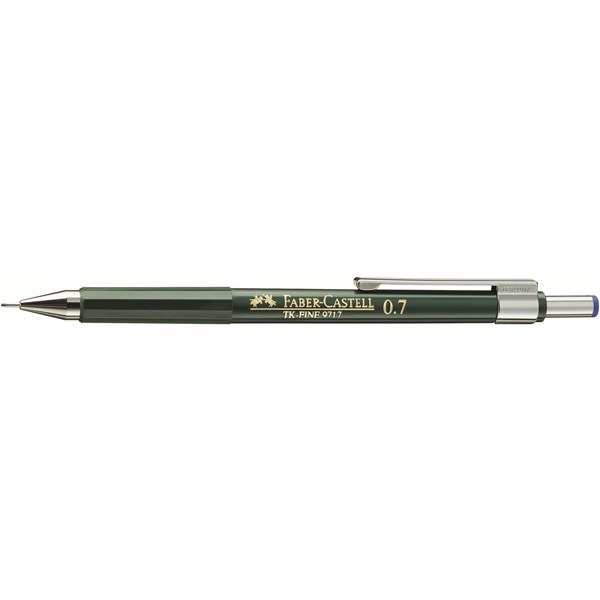 Faber-Castell TK-FINE 9717 Portamine 0,7 mm Verde con Punta Rientrante