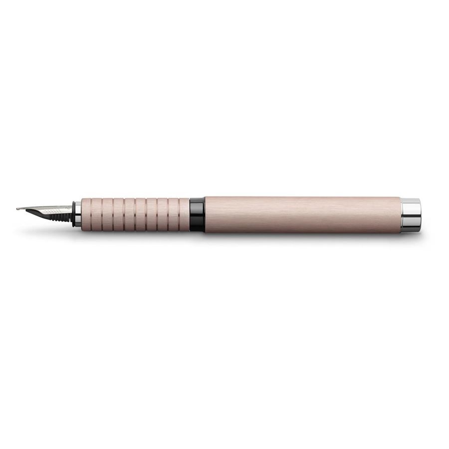 Faber-Castell Penna Stilografica Essentio Rosa - Pennino in Acciaio Inox M, Fusto Ergonomico in Alluminio Anodizzato