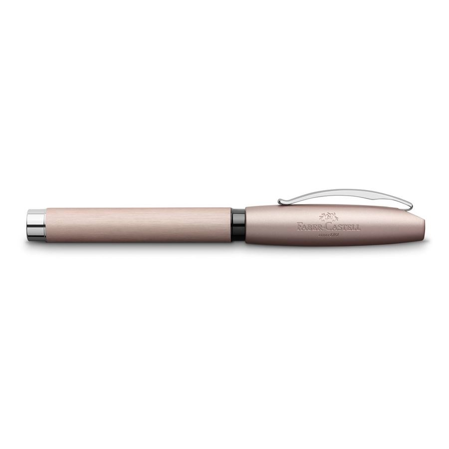 Faber-Castell Penna Stilografica Essentio Rosa - Pennino in Acciaio Inox M, Fusto Ergonomico in Alluminio Anodizzato