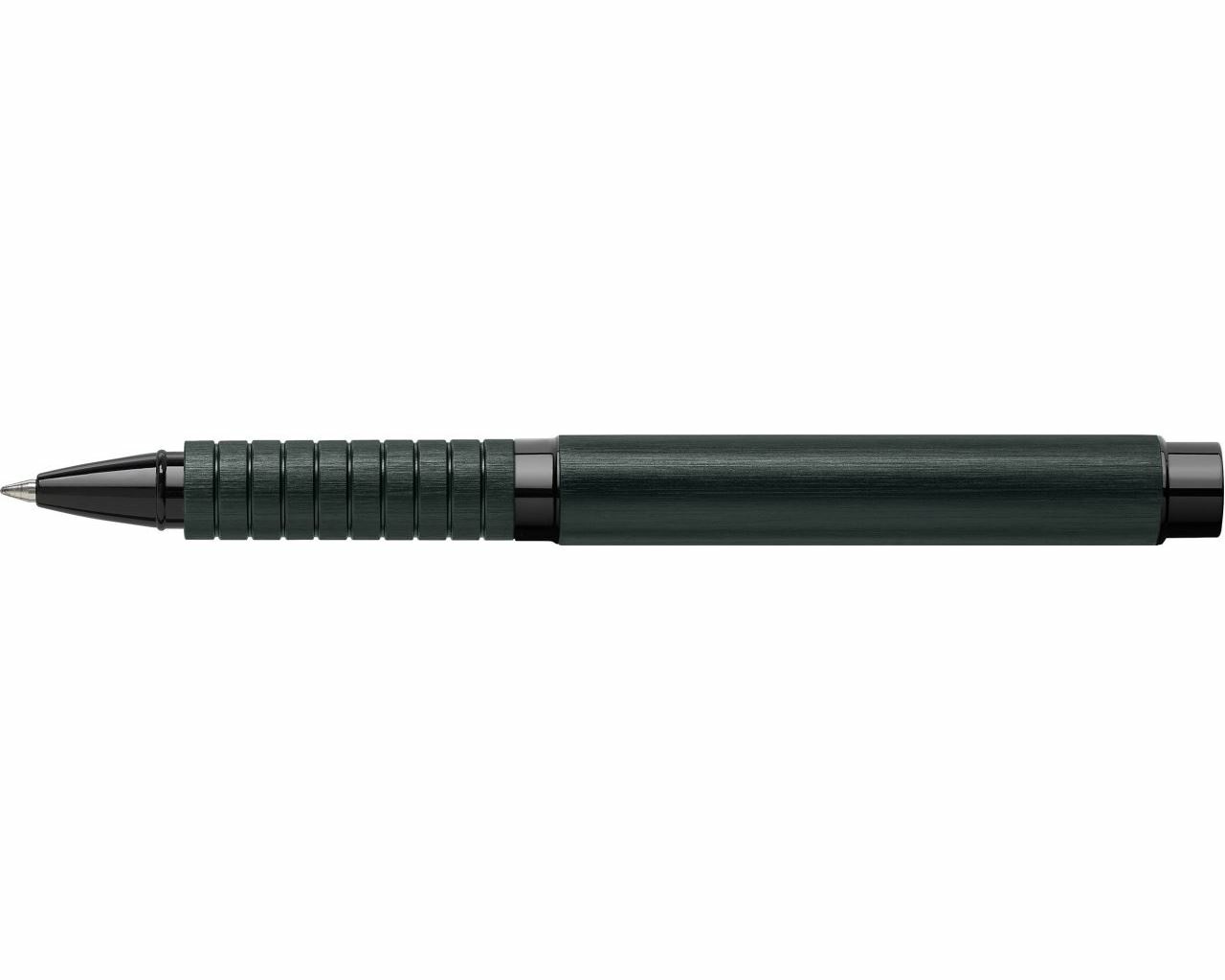 Faber-Castell Penna Roller Essentio - Fusto Nero in Alluminio Anodizzato, Refill Nero ad Asciugatura Rapida, Ergonomica, 1 pz