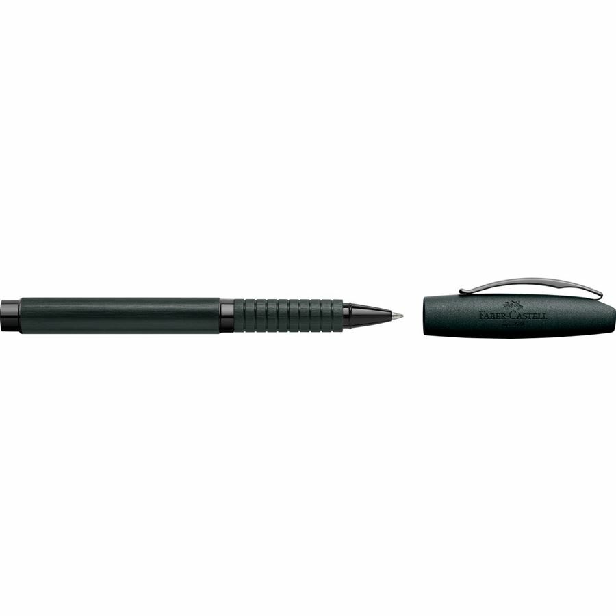 Faber-Castell Penna Roller Essentio - Fusto Nero in Alluminio Anodizzato, Refill Nero ad Asciugatura Rapida, Ergonomica, 1 pz