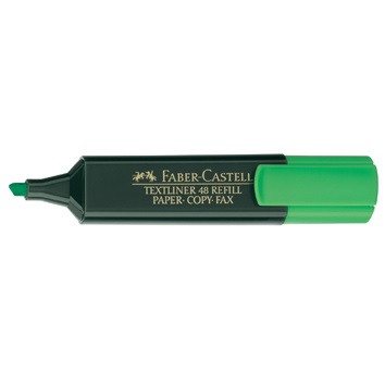 Faber-Castell Textliner 48 Evidenziatore Verde Ricaricabile Punta Smussata 1-2-5 mm
