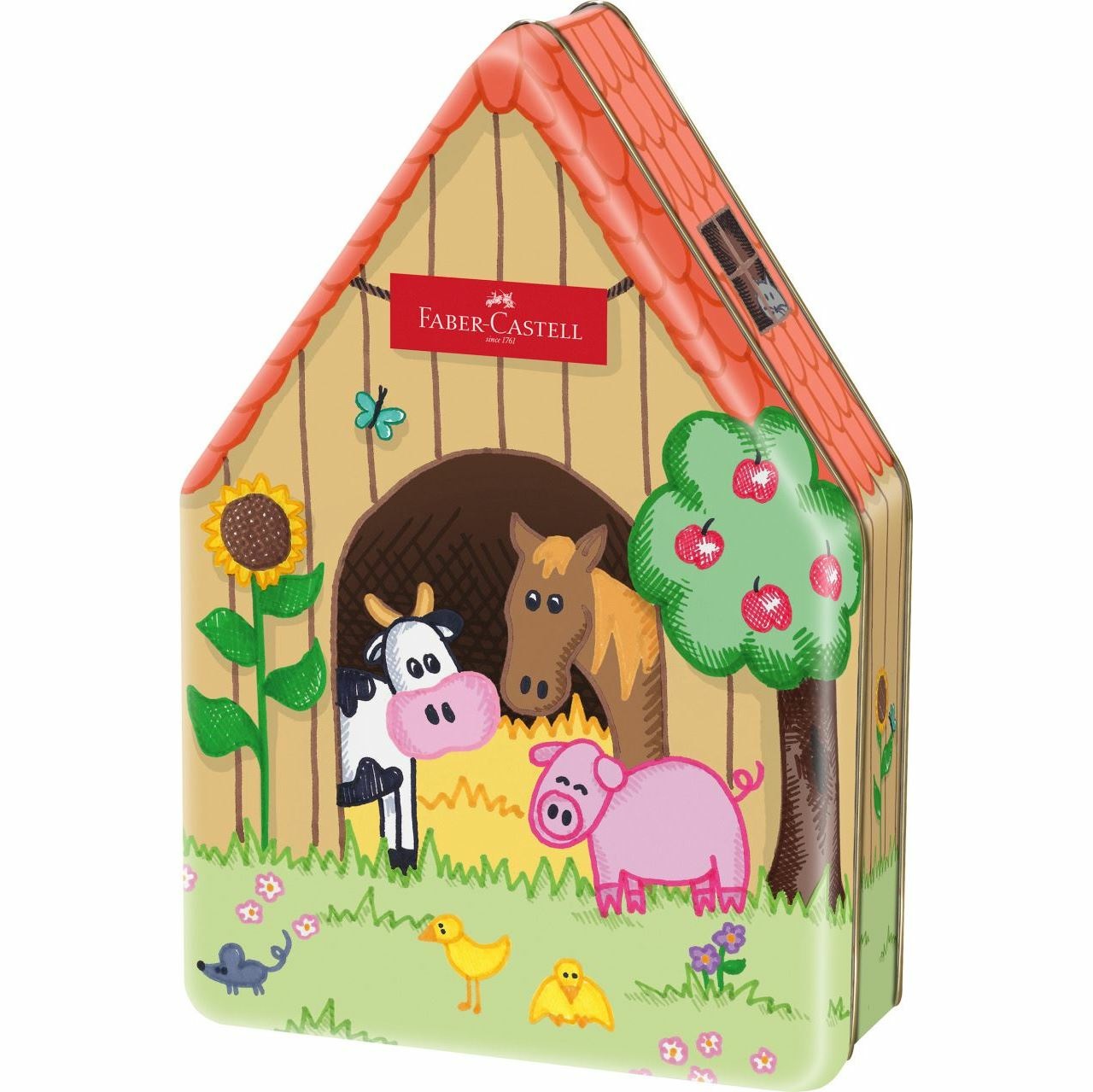 Faber-Castell Pennarelli Connector Fattoria - 18 Pennarelli a Feltro Colorati con Cappuccio a Clip