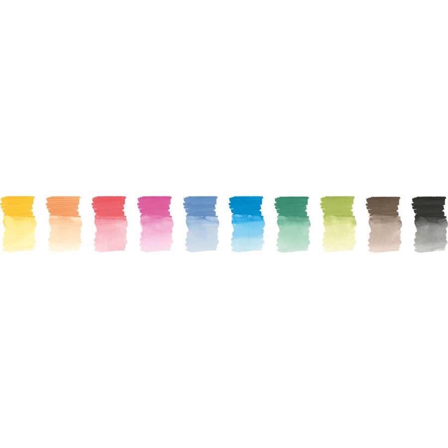 Faber-Castell Albrecht Dürer Marker Acquerellabili, Confezione da 10 pz, Doppia Punta, Inchiostro a Base d'Acqua