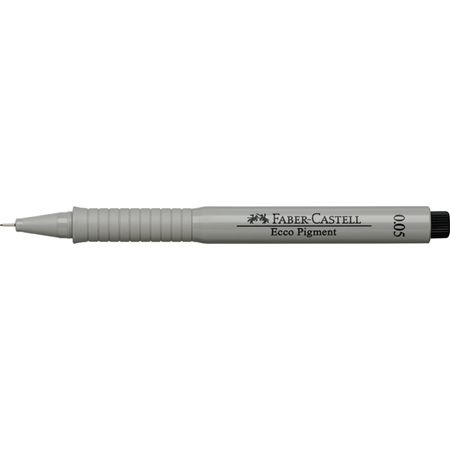 Faber-Castell Ecco Pigment Penna Tecnica Fibra 0,05 mm Nero - Resistente all'Acqua e alla Luce