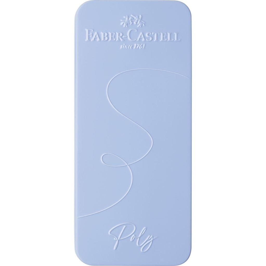 Faber-Castell Set di Scrittura Poly Pen e Sfera 0,7mm - Fusto Iris Pallido, Pennino Largo, Ergonomico