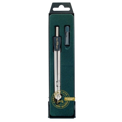 Faber-Castell Compasso Start 174601 - Ottone Nichel-Free, Asta Snodabile, Lunghezza 140 mm, Cerchi fino a 380 mm