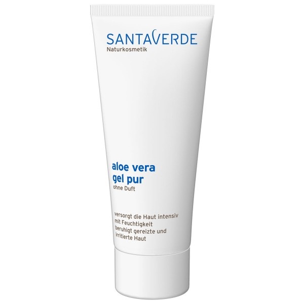 Santaverde Gel puro Aloe Vera senza profumo Bio - Gel detergente per il viso 100 ml, idratazione intensa e rigenerazione cutanea