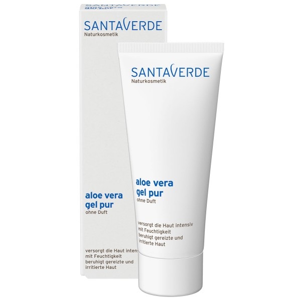 Santaverde Gel puro Aloe Vera senza profumo Bio - Gel detergente per il viso 100 ml, idratazione intensa e rigenerazione cutanea