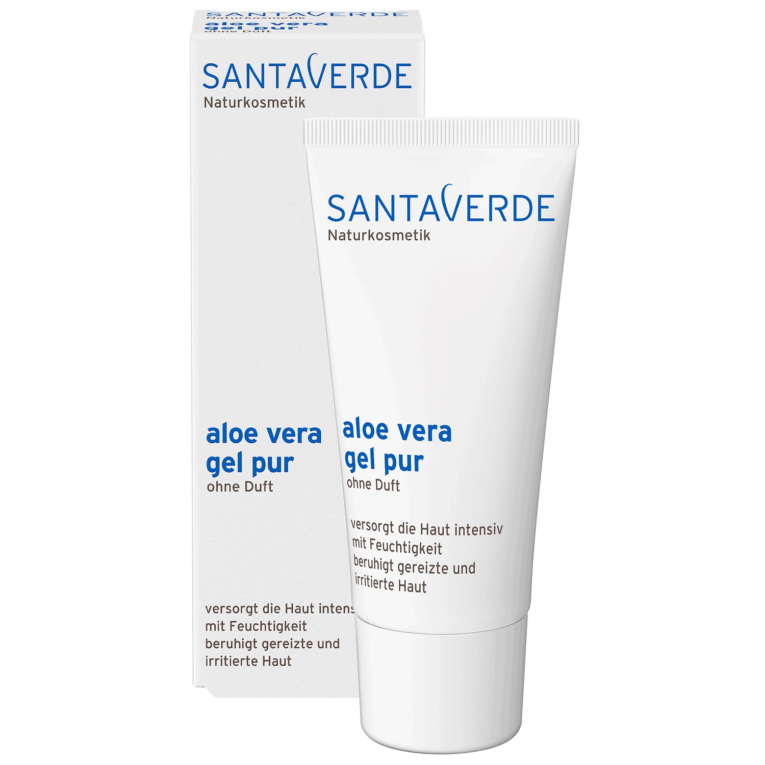 Santaverde Gel Classico all'Aloe Vera 50 ml - Idratazione Intensa e Rigenerazione Cutanea, Senza Profumo