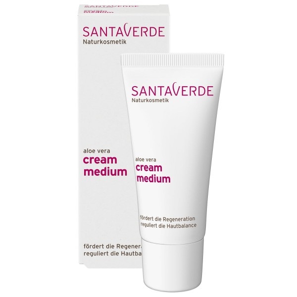 Santaverde Crema da giorno Viso Medium 30 ml - Idratante con Aloe Vera e Acido Ialuronico