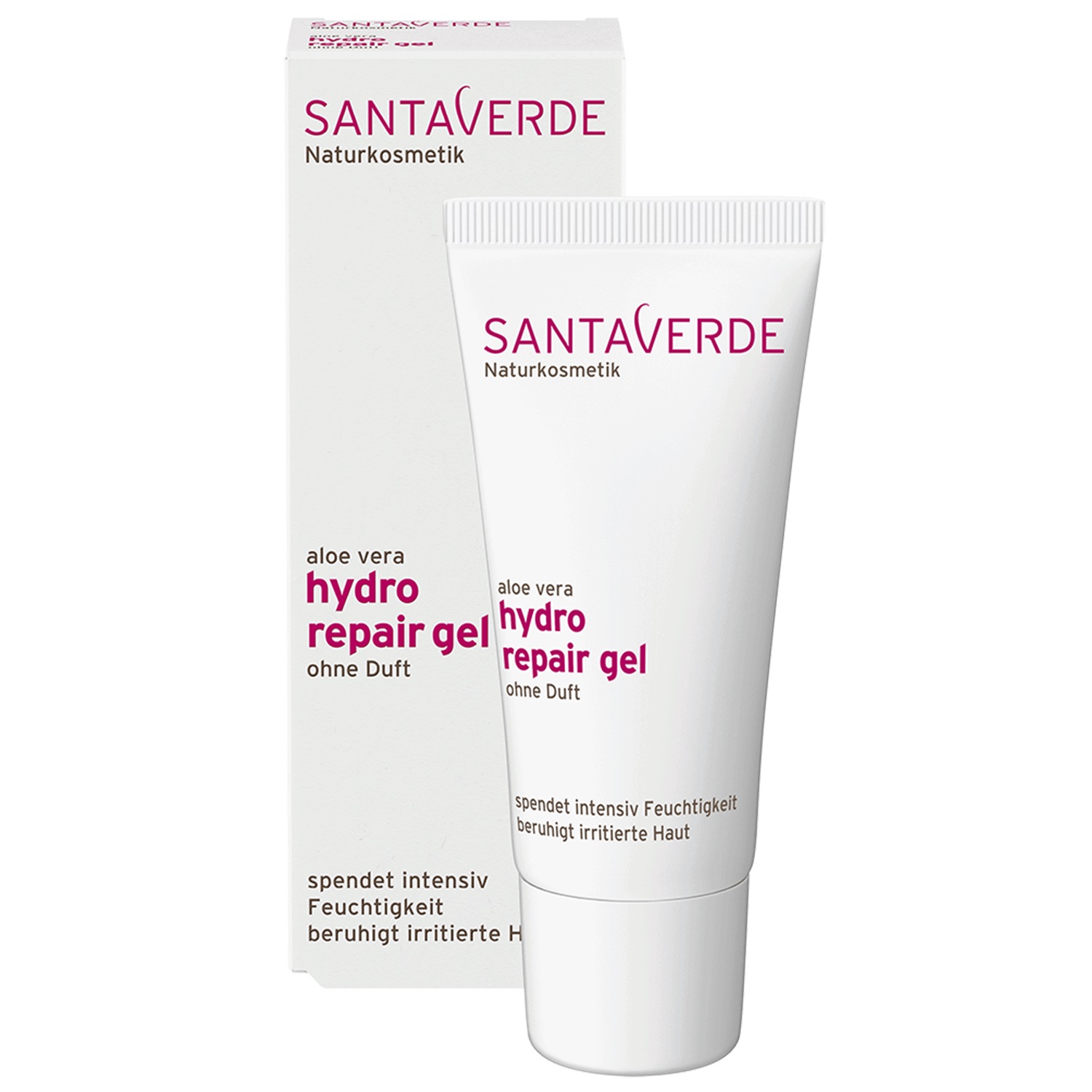 Santaverde ALOE VERA HYDRO REPAIR Gel senza Fragranza 30 ml - Gel idratante per viso, ideale per pelle sensibile, mista o grassa