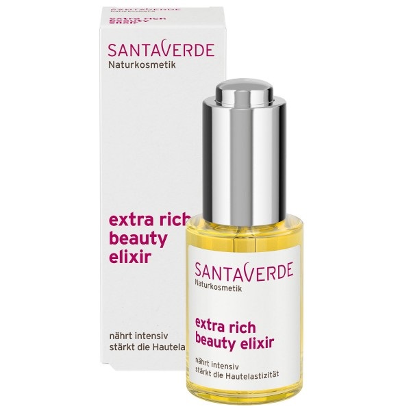 Santaverde Elisir di Bellezza Extra Ricco - Olio per il Viso Nutriente e Rigenerante con Aloe Vera e Oli Naturali