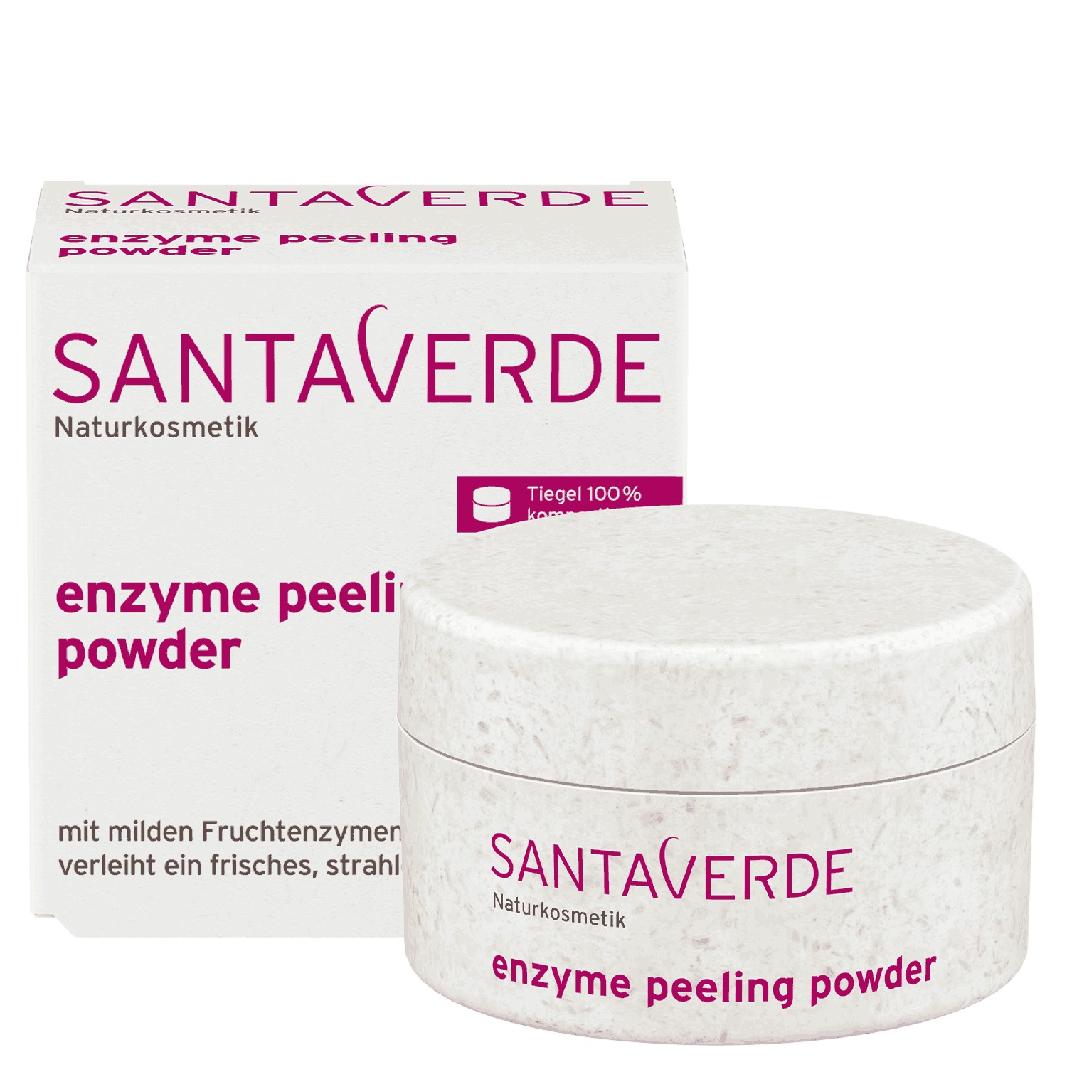 Santaverde Peeling Enzimatico Viso in Polvere 23 g - Rimuove Impurità e Rigenera la Pelle con Bromelina dell'Ananas