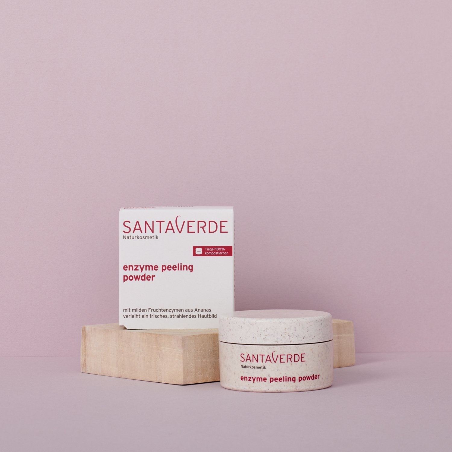 Santaverde Peeling Enzimatico Viso in Polvere 23 g - Rimuove Impurità e Rigenera la Pelle con Bromelina dell'Ananas